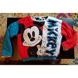 Vintage 90s Reversible Mickey Mouse Sweatshirt